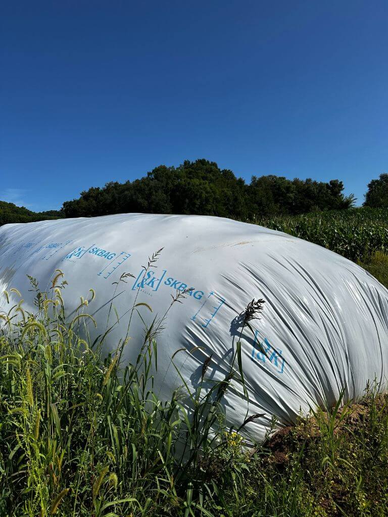 SK Silage Bag in a field